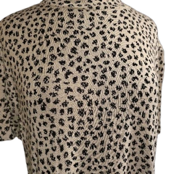 St. John Sport by Marie Gray Short Sleeve Sweater Black & White Size Large - Picture 2 of 7